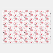 Flamingo patroon Kindernaad Kerstkerstkerstmis Inpakpapier Vel (Voorkant)