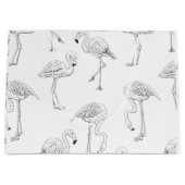 Flamingo patroon large cadeautasje (Voorkant)