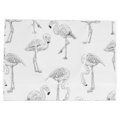 Flamingo patroon large cadeautasje (Achterkant)