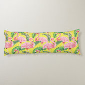 Flamingo patroon lichaamskussen (Achterkant)
