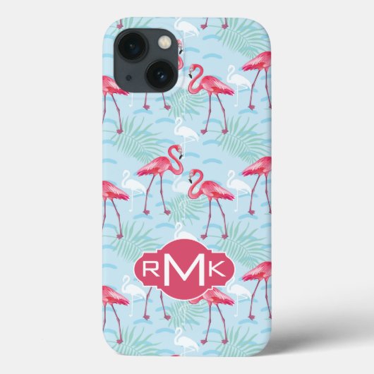Flamingo patroon | Monogram Case-Mate iPhone Case (Achterkant)