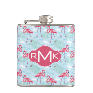 flamingo patroon Monogram Heupfles