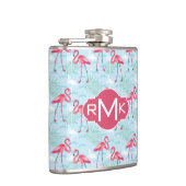 flamingo patroon | Monogram Heupfles (Rechts)