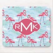 flamingo patroon | Monogram Muismat (Voorkant)