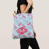 flamingo patroon | Monogram Tote Bag (Dichtbij)