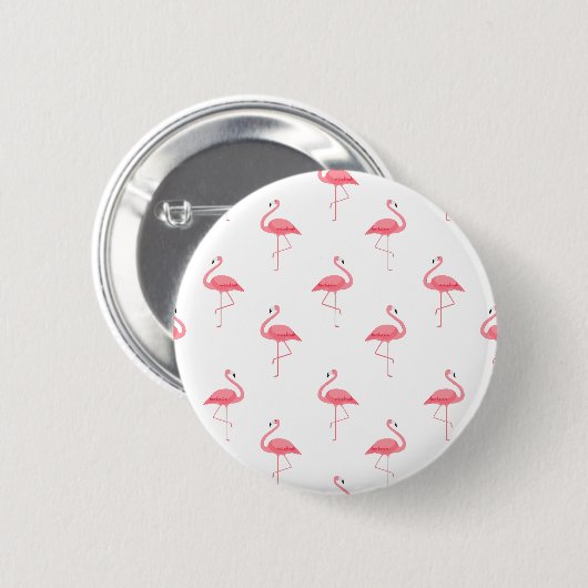 Flamingo patroon Print Button (Voorkant /achterkant)