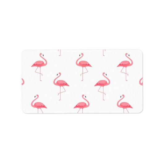 Flamingo patroon printadres label (Voorkant)