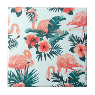 flamingo patroon tegeltje