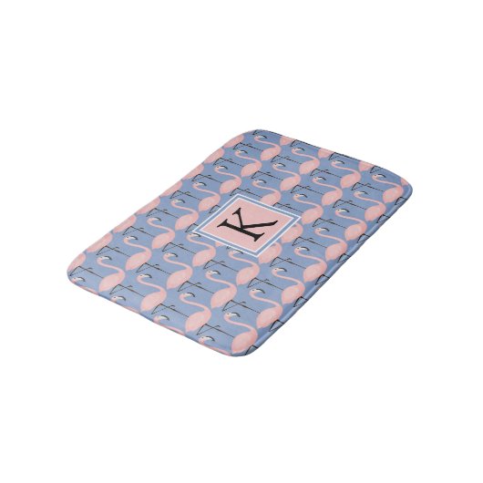 Flamingo patroon van aanbesteding | Monogram Badmat (Gekanteld)