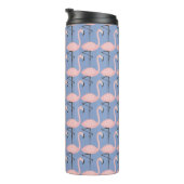 Flamingo patroon van aanbesteding | Monogram Thermosbeker (Geroteerd rechts)