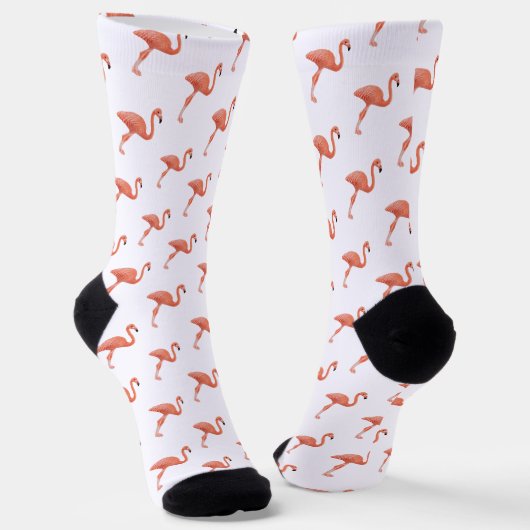 Flamingo Pattern Sokken (Gebogen)
