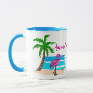 Flamingo Personalized van de Vlikkerverdieping Mok