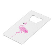 Flamingo Pineapple Kredietkaart Flessenopener (Voorkant Gekanteld)