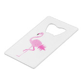 Flamingo Pineapple Kredietkaart Flessenopener (Achterkant Gekanteld)