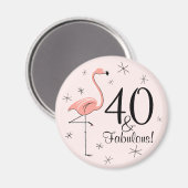 Flamingo Pink 40 en Fabulous! magneet (Voorkant / Achterkant)