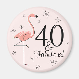 Flamingo Pink 40 en Fabulous! magneet
