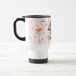 Flamingo Pink '40 en Fabulous!' reismok Reisbeker
