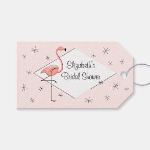 Flamingo Pink diamond Vrijgezellenfeest gift label Cadeaulabel