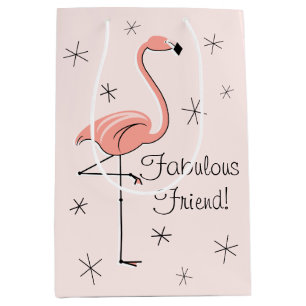 Flamingo Pink 'Fabulous Friend'. cadeaubon medium Cadeauzakje