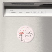 Flamingo Pink Fabulous Friend magnet Magneet (Insitu (Vaatwasser))