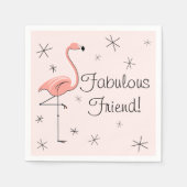 Flamingo Pink Fabulous Friend! Servetten (Voorkant)
