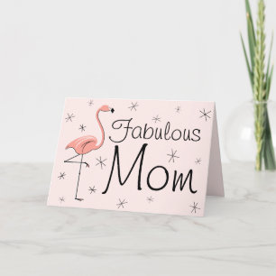 Flamingo Pink Fabulous Ma! moederdag kaart