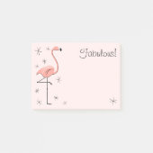 Flamingo Pink "Fabulous!" Post-it® Notes (Voorkant)