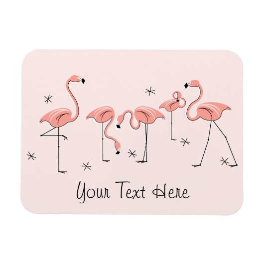 Flamingo Pink Group Text magnet flexibel Magneet (Horizontaal)