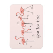 Flamingo Pink Group Text magnet flexibel Magneet (Verticaal)