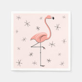 Flamingo Pink papieren servetten (Voorkant)
