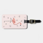 Flamingo Pink "Text" bagagelabel (Voorkant horizontaal)