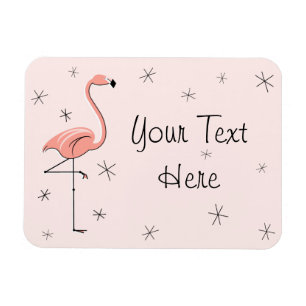 Flamingo Pink Text magnet flexibel Magneet