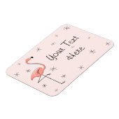 Flamingo Pink Text magnet flexibel Magneet (Linkerzijde)