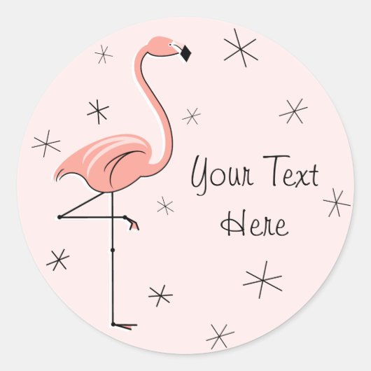 Flamingo Pink Text sticker (Voorkant)