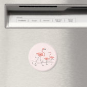 Flamingo Pink Trio 2 magnet Magneet (Insitu (Vaatwasser))