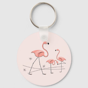 Flamingo Pink Trio 2 sleutelketen Sleutelhanger