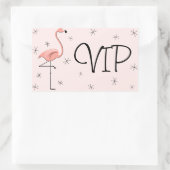 Flamingo Pink VIP sticker rechthoek (Tas)
