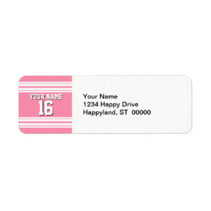 Flamingo Pink White Team Jersey Etiket
