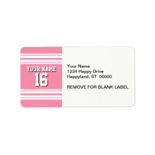 Flamingo Pink White Team Jersey Etiket