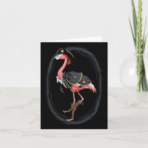 Flamingo Pirate Funny Halloween Kostuum Idee Kaart