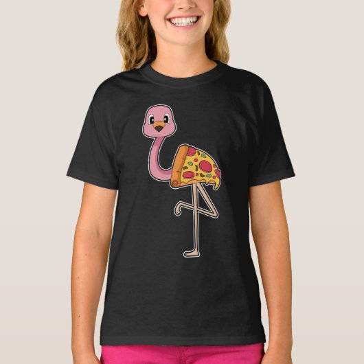 Flamingo Pizza T-shirt (Voorkant)