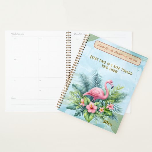 Flamingo Planner met aangepaste offerte en persona (Display)