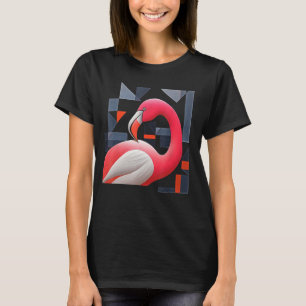 Flamingo Polygon Kunstwerk Dierlijke Motief Flamin T-shirt