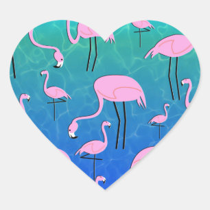 Flamingo Pond Hart Sticker