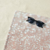 Flamingo Pool Float Glitter Bokeh Strandlaken (In situ)