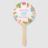 Flamingo Pool Party Hand Fan Flamingo Party Favor Handwaaier (Achterkant)