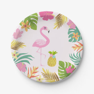 Flamingo Pool Party Paper Tropical Pool Party Papieren Bordje