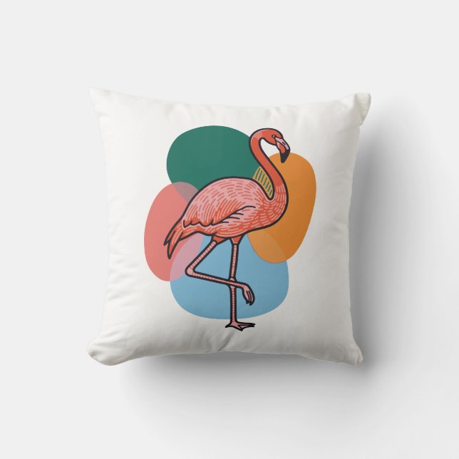 Flamingo Pop Kussen (Voorkant)