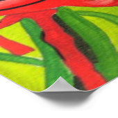 Flamingo Portret Abstracte Kunst Poster Print (Hoek)