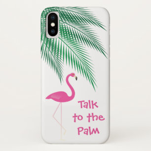 Flamingo Praat met het Palm iPhone Case